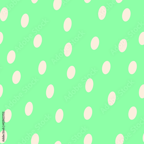 Oval spots. Polka dot fabric. An infinite number of pink pasteldots. Seamless blue pattern for textiles, paper, packaging, curtains, pillows, bedspreads, bed linen. Actual colors. Vector graphics.