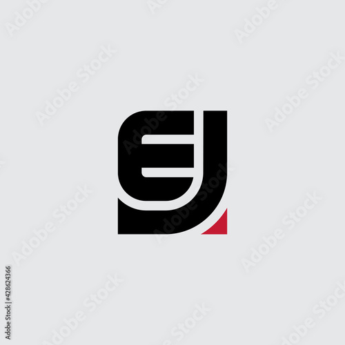 J and E - initials or logo. JE - monogram or logotype. EJ - Vector design element or icon. photo