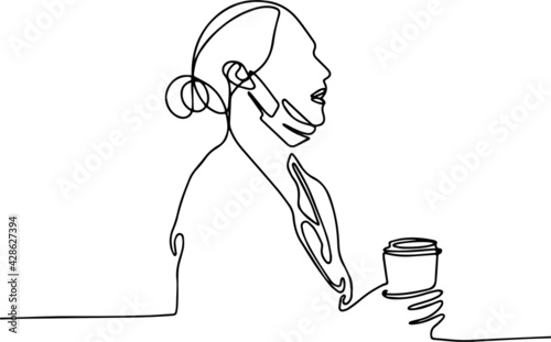Tired exhausted nurse or doctor having a coffee break