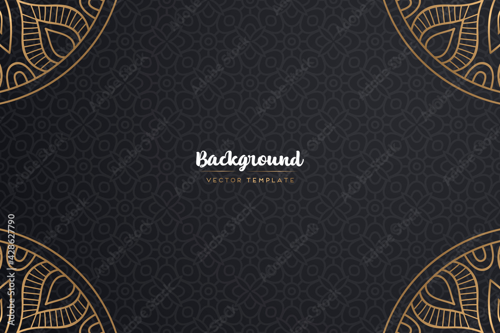 Gold background with mandala template Gold background with mandala template