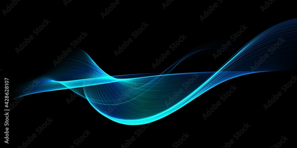 Abstract blue wave on a blue background	