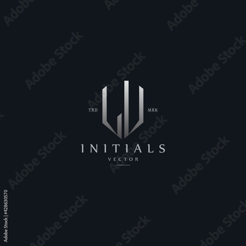 classy ,  vintage metal monogram logo. elegant si, er initials icon premium vector design template