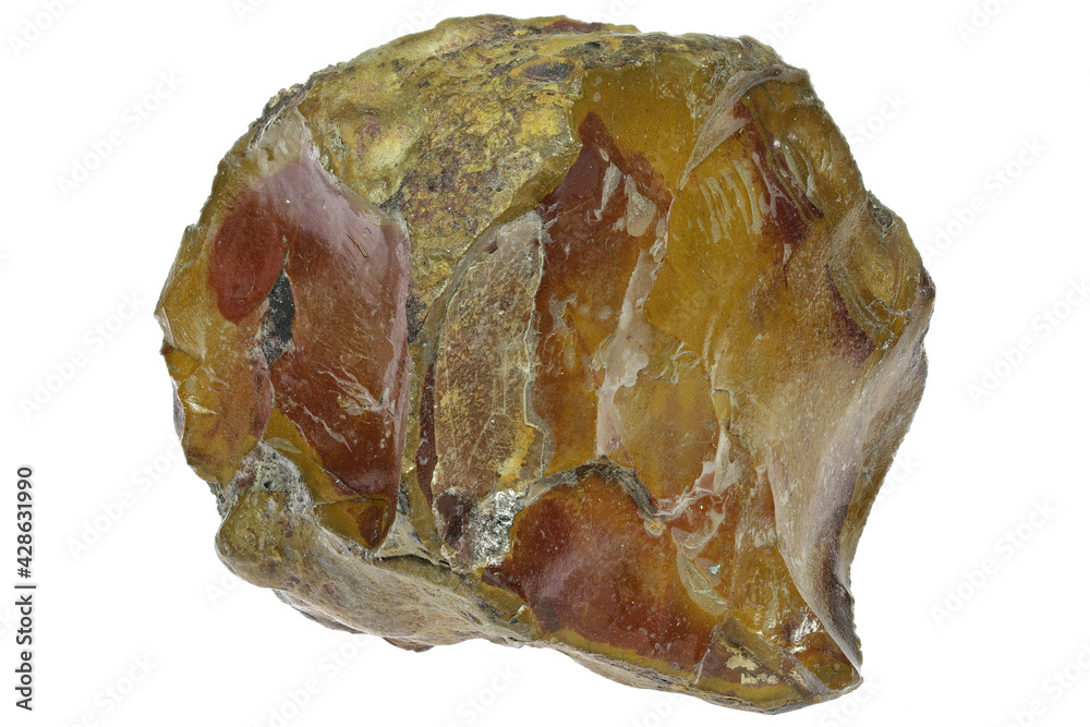 jasper agate from Steinkaulenberg, Idar-Oberstein, Germany isolated on white background jasper agate from Steinkaulenberg, Idar-Oberstein, Germany isolated on white background