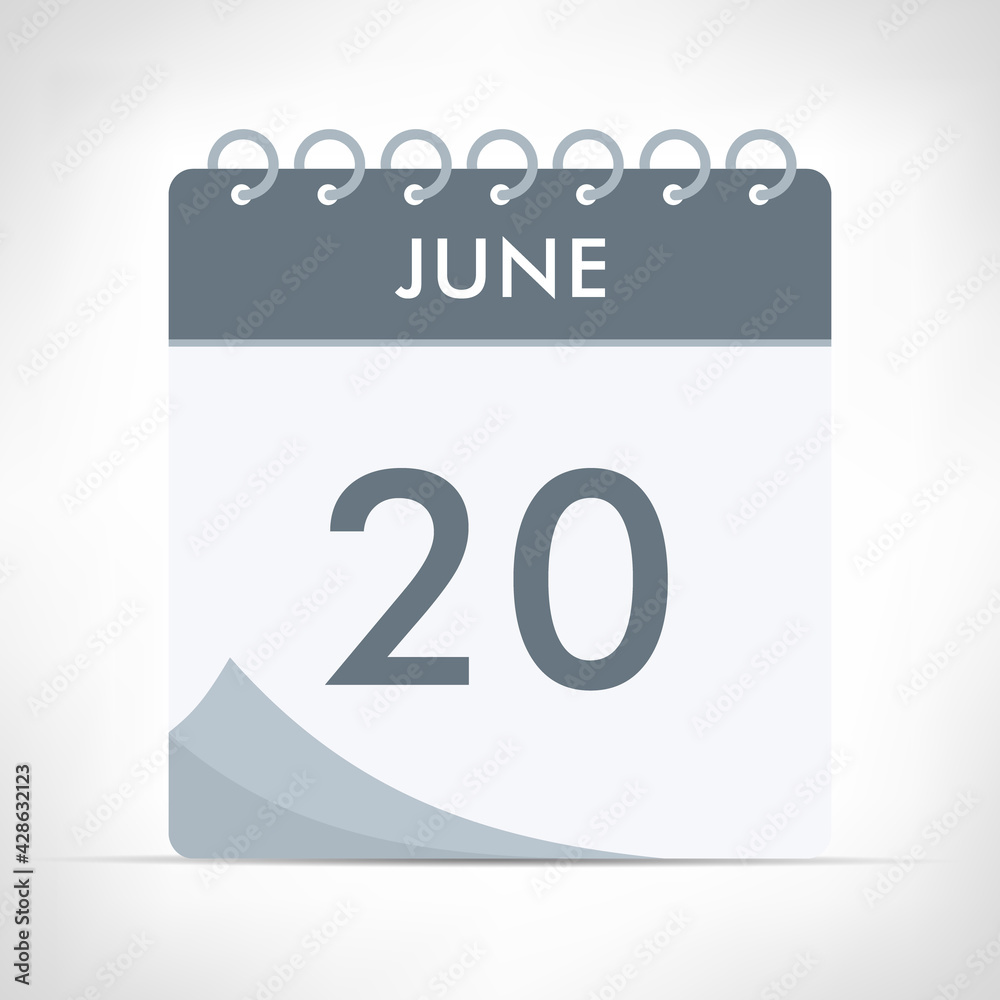 June 20 - Calendar Icon June 20 - Calendar Icon