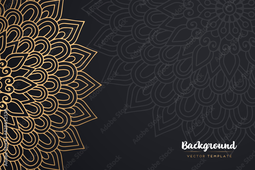Vector islamic gold background with mandala Vector islamic gold background with mandala