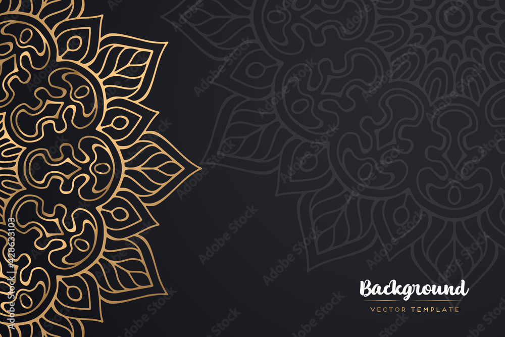 Vector islamic gold background with mandala Vector islamic gold background with mandala