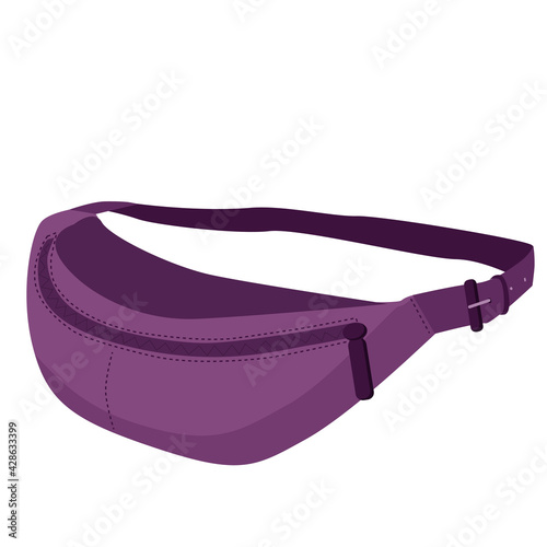 Travel waist bag in the color of African violet