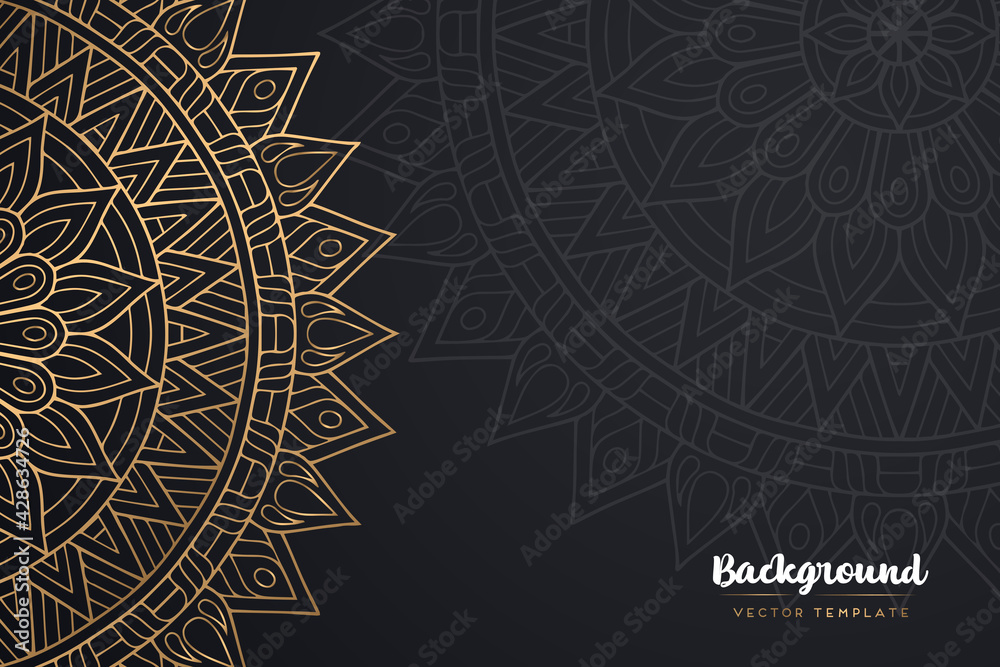 Vector islamic gold background with mandala Vector islamic gold background with mandala