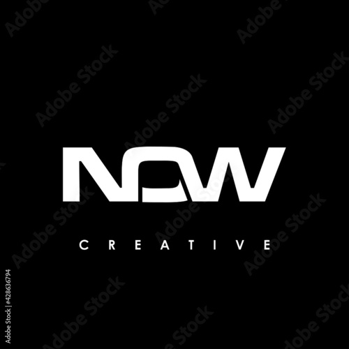 NOW Letter Initial Logo Design Template Vector Illustration