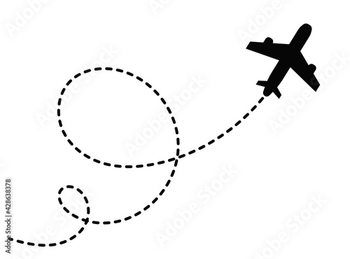 Plane moves along the path of movement