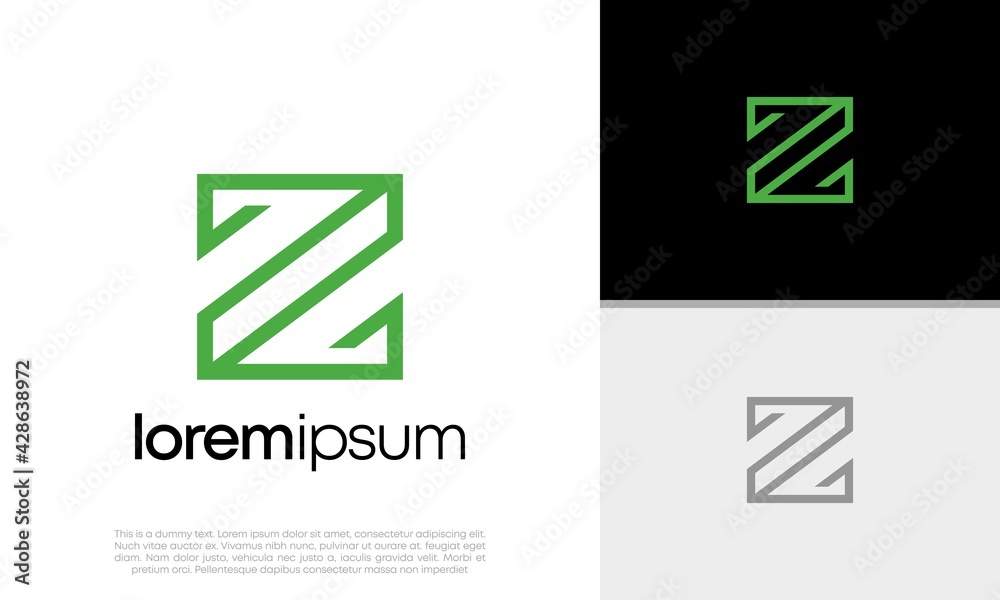Initials Z logo design. Initial Letter Logo. Initials Z logo design. Initial Letter Logo.