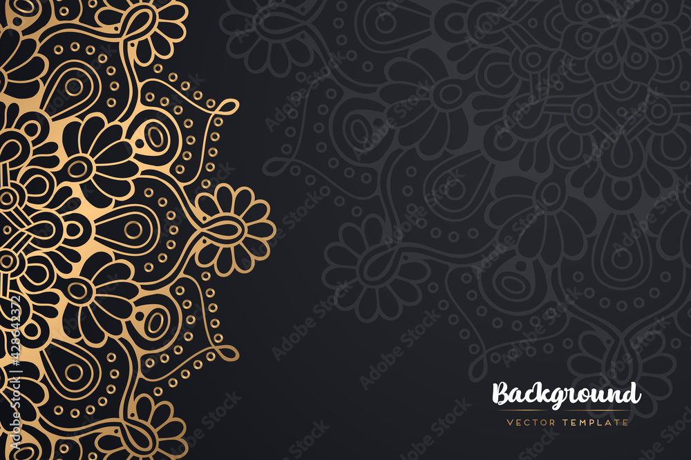 Vector islamic gold background with mandala Vector islamic gold background with mandala