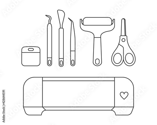 Cutting Machine for small business or Hobby: scrap booking tools, paper cutting, vinyl sticker making clipart