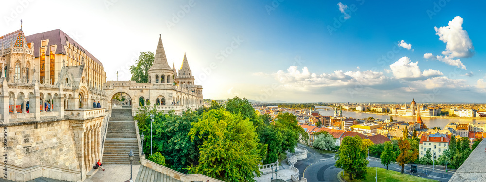 Fototapeta premium Fischerbastei, Budapest, Ungarn 