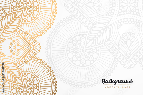 Vector islamic gold background with mandala