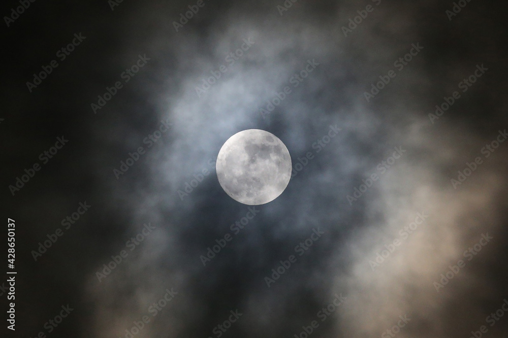 full moon in the sky Halloween
