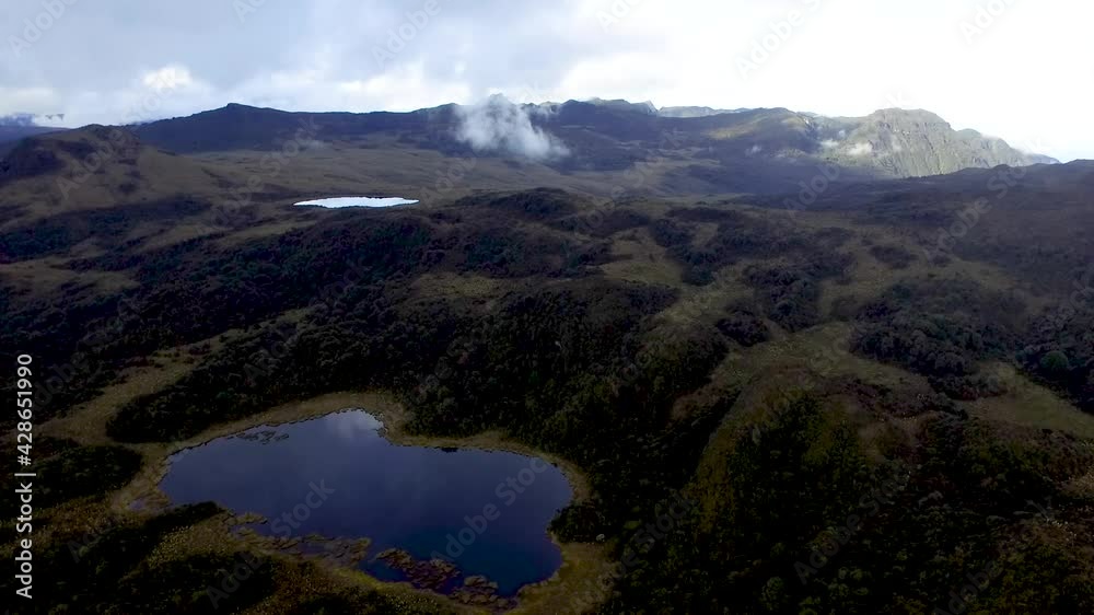 Lagunas de guanacas en medio del Paramo en el Cauca, Colombia Lagunas de guanacas en medio del Paramo en el Cauca, Colombia