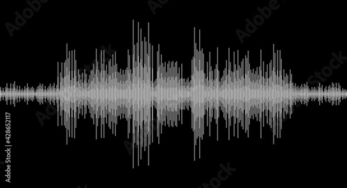 Sound wave. Abstract music pulse background. Vector illustration
