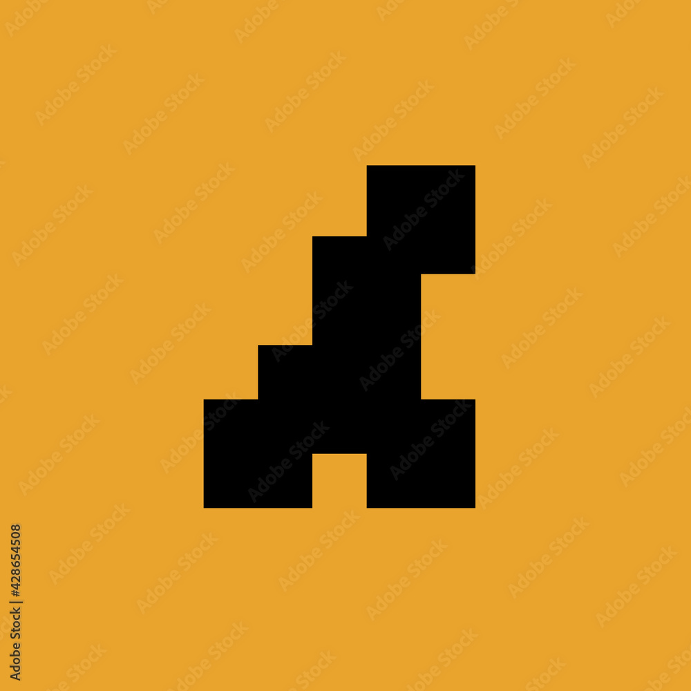 Fototapeta premium Big Black Blocks logo icon. New modern art illustration. Great Simple Product cover card design.