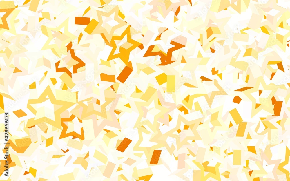 Light Orange vector pattern with christmas stars. Light Orange vector pattern with christmas stars.