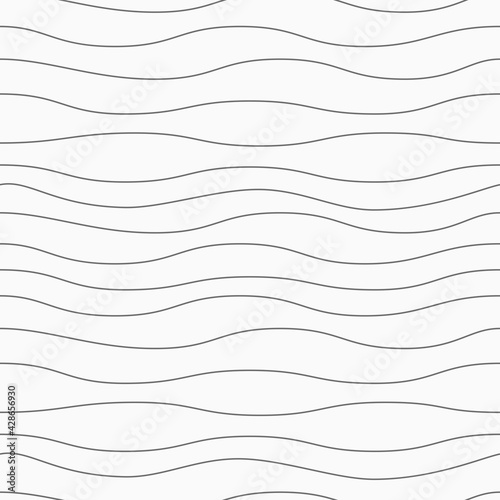 Waves seamless pattern. Abstract background of rounded line. Trendy geometric design.