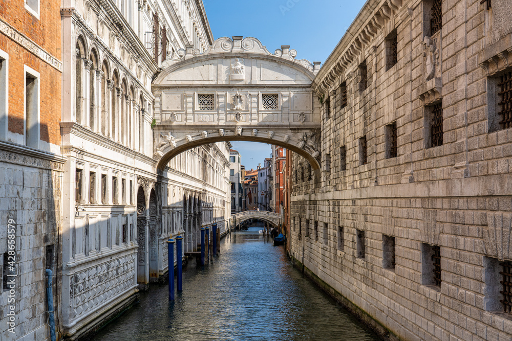 Bridge of Sighs, Ponte dei Sospiri in Venice, Italy.