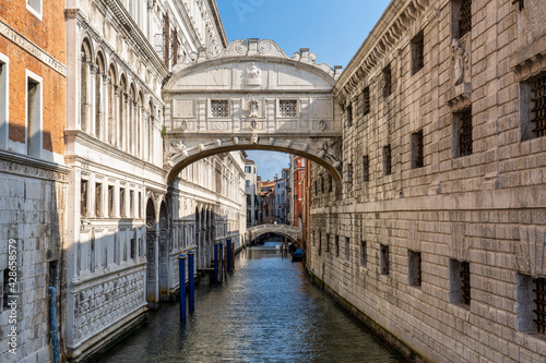 Bridge of Sighs, Ponte dei Sospiri in Venice, Italy.