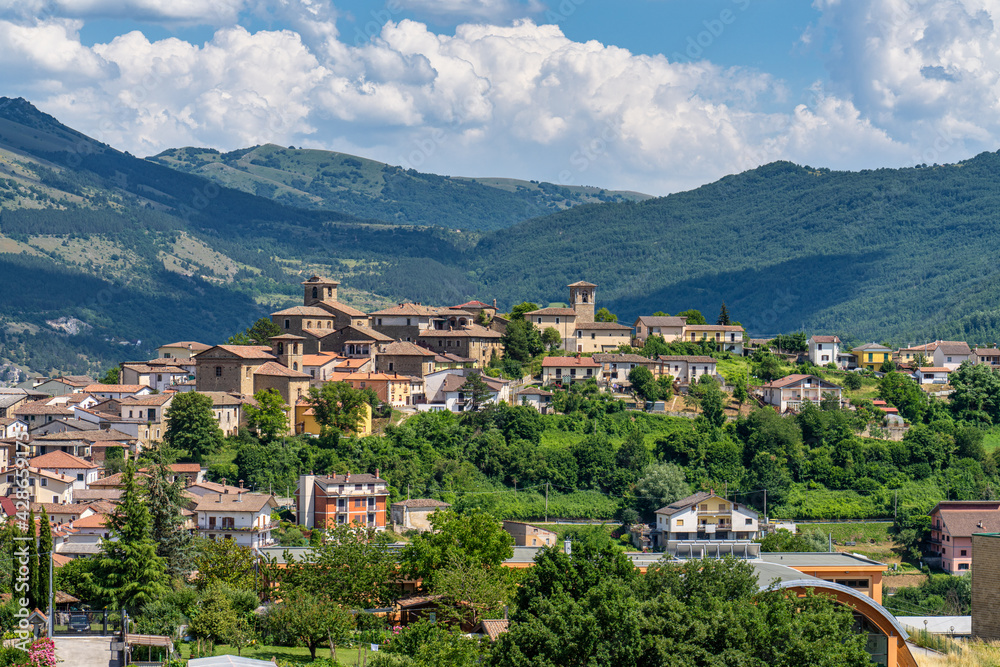 Montereale mountain village in the Monti della Laga National Park, Abruzzo,Italy