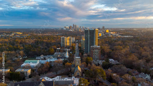 Photography panorama of the city
