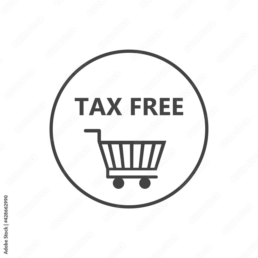 Vector icon pack of tax free cart on white isolated background. Vector icon pack of tax free cart on white isolated background.