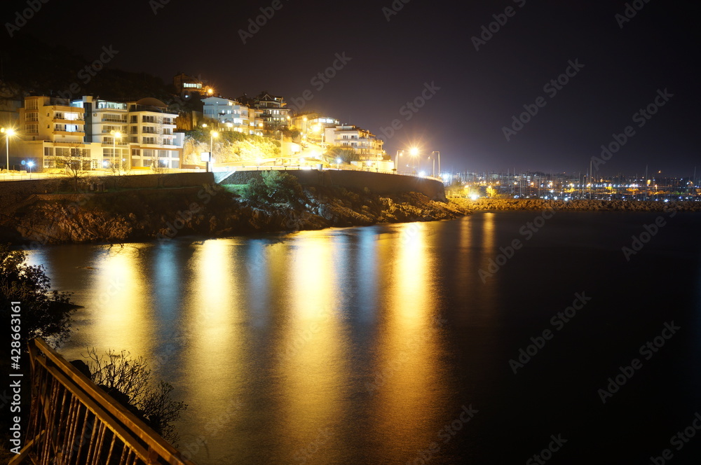 Obraz premium night view of the Finike Antalya