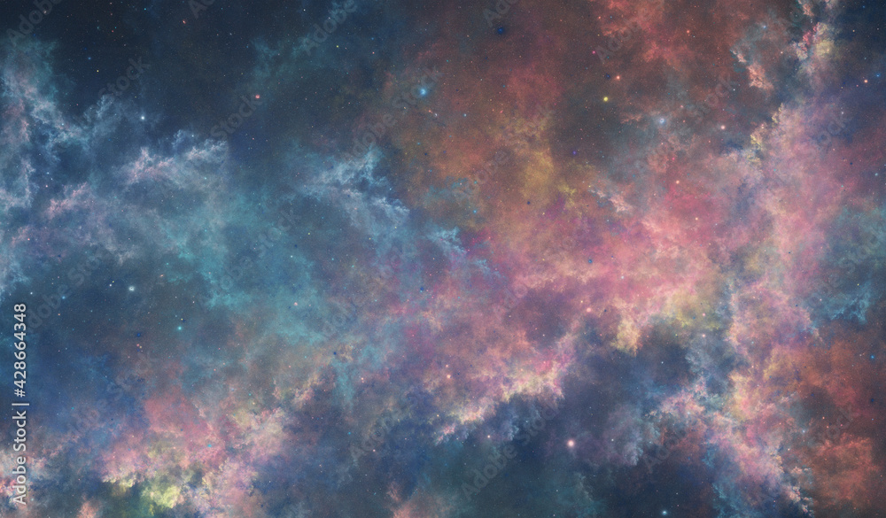 Fictional Infinite Starfield Nebula - 13020 x 7617 px