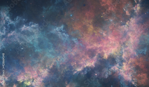 Fictional Infinite Starfield Nebula - 13020 x 7617 px