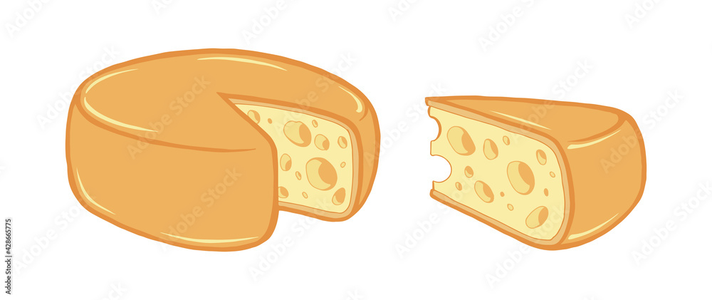 cheese cartoon vector illustration isolated on white background for design cheese cartoon vector illustration isolated on white background for design