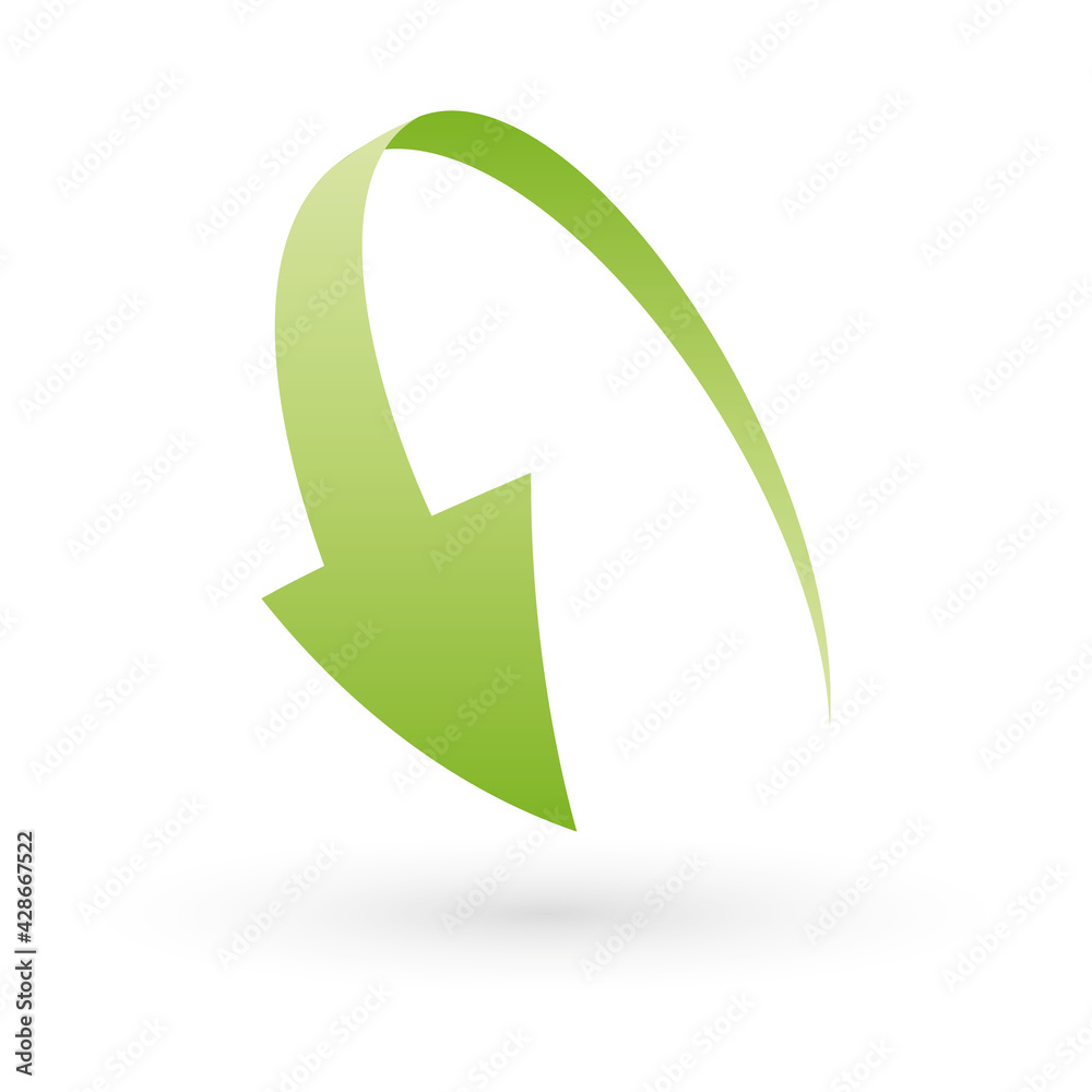 Obraz premium Simple loop circle arrow icon