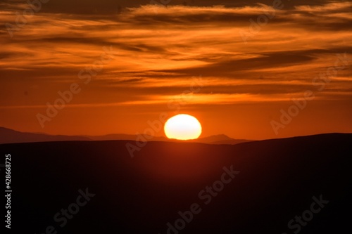 sunset over the mountains scotland landscapes