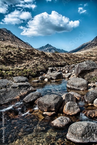 mountain river in the mountains Scotland landscapes © Ben
