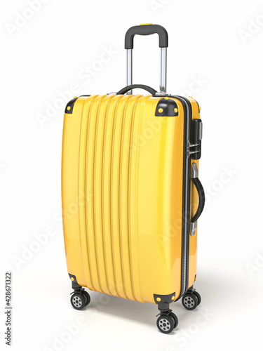 Yellow suitcase 3D