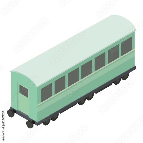 Passenger wagon icon. Isometric of Passenger wagon vector icon for web design isolated on white background