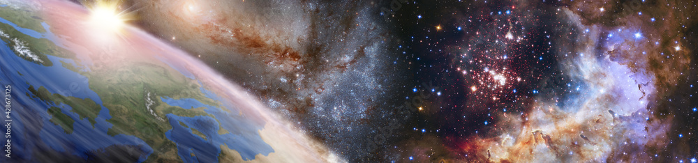 Fototapeta premium Nebula gas cloud in deep outer space.Elements of this image furnished by NASA.