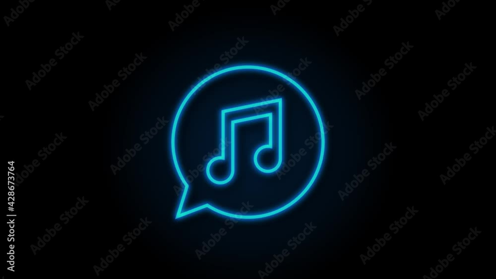 Music icon in flat style. Music, voice, record icon. Motion graphics. Music icon in flat style. Music, voice, record icon. Motion graphics.