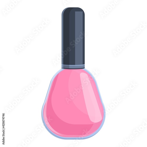 Nail polish bottle icon. Cartoon of Nail polish bottle vector icon for web design isolated on white background