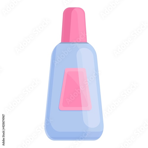 Water manicure bottle icon. Cartoon of Water manicure bottle vector icon for web design isolated on white background