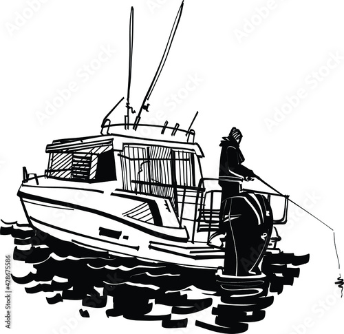 fishing boat in the sea