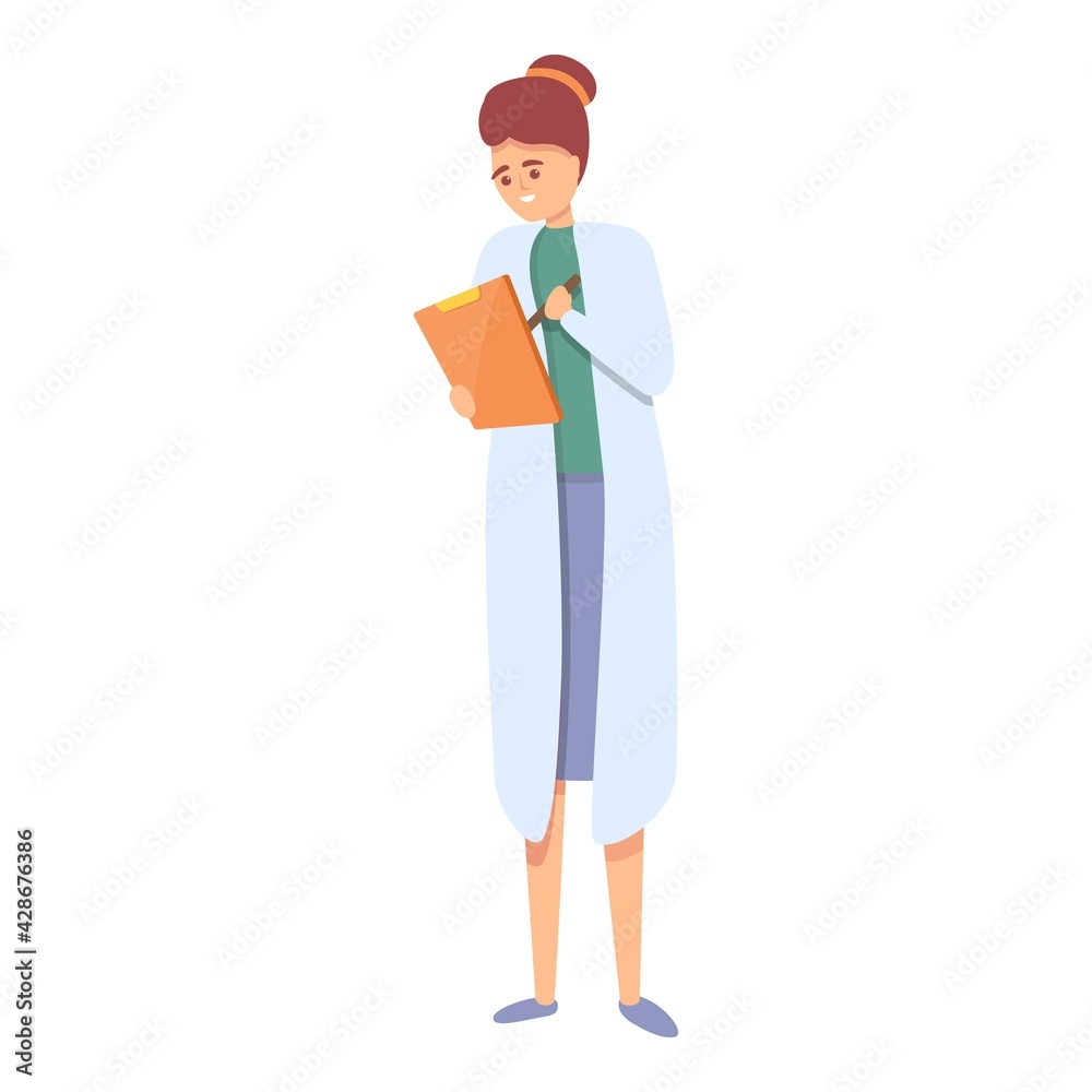 Lab scientist study icon. Cartoon of Lab scientist study vector icon for web design isolated on white background Lab scientist study icon. Cartoon of Lab scientist study vector icon for web design isolated on white background