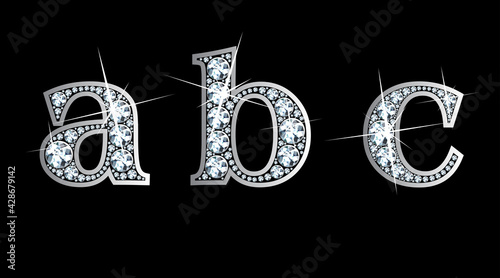 Diamond a, b, c in Lower Case
