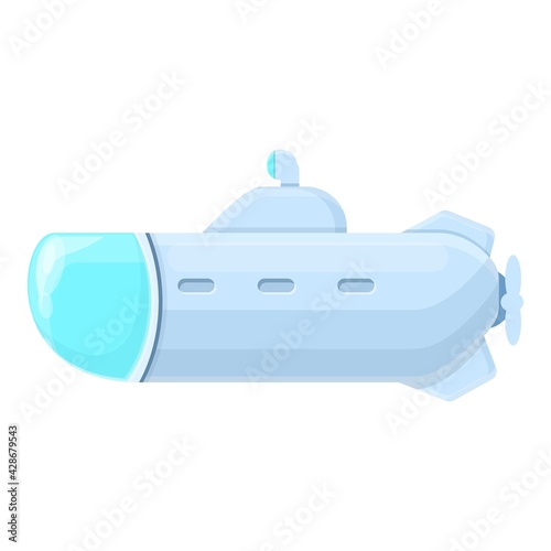 Marine submarine icon. Cartoon of Marine submarine vector icon for web design isolated on white background