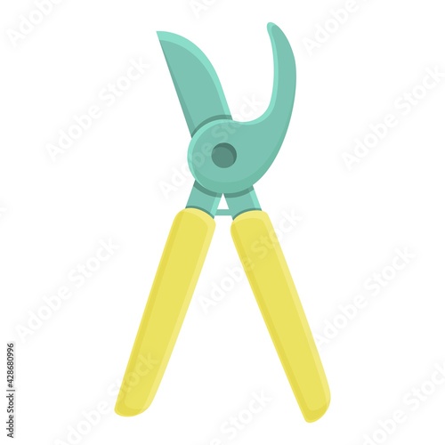 Greenery secateurs icon. Cartoon of Greenery secateurs vector icon for web design isolated on white background