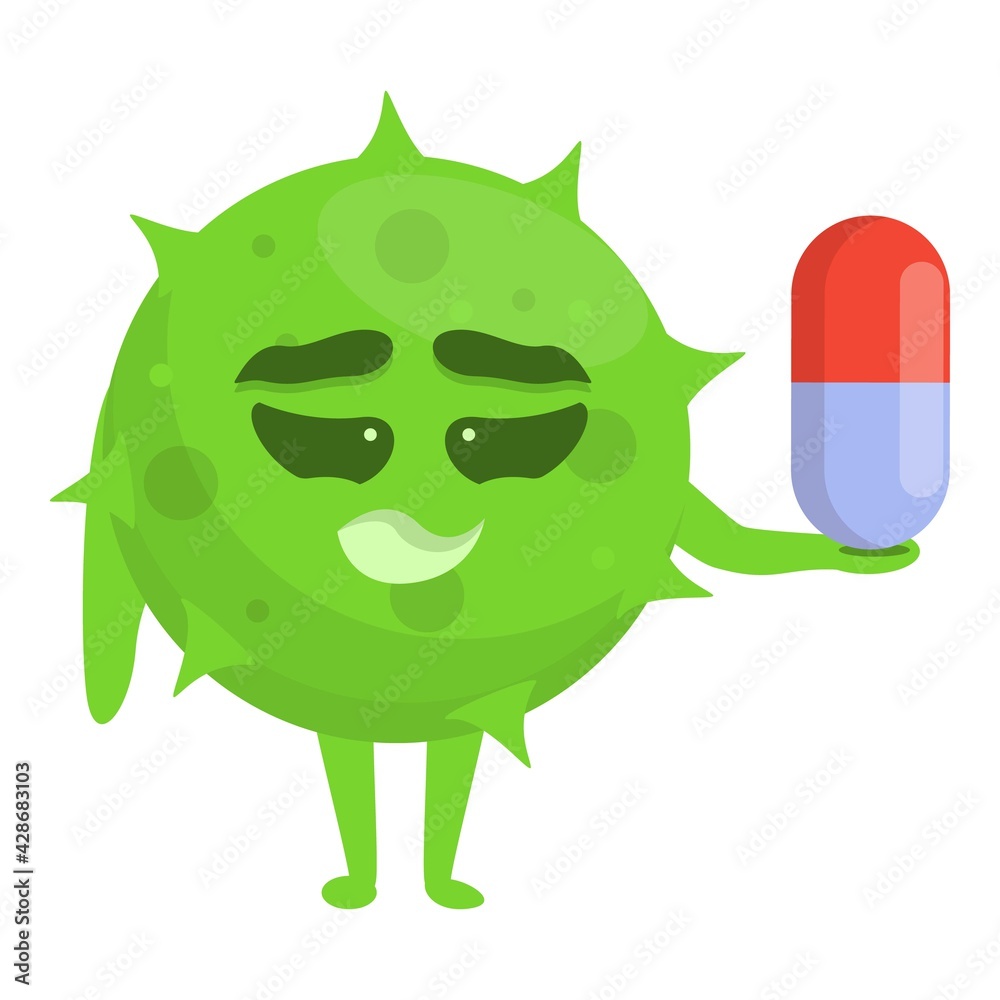 Fototapeta premium Drug antibiotic resistance icon. Cartoon of Drug antibiotic resistance vector icon for web design isolated on white background