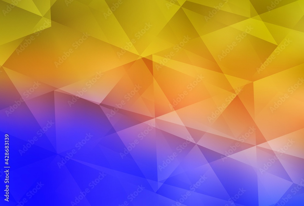 Light Blue, Yellow vector abstract polygonal background. Light Blue, Yellow vector abstract polygonal background.